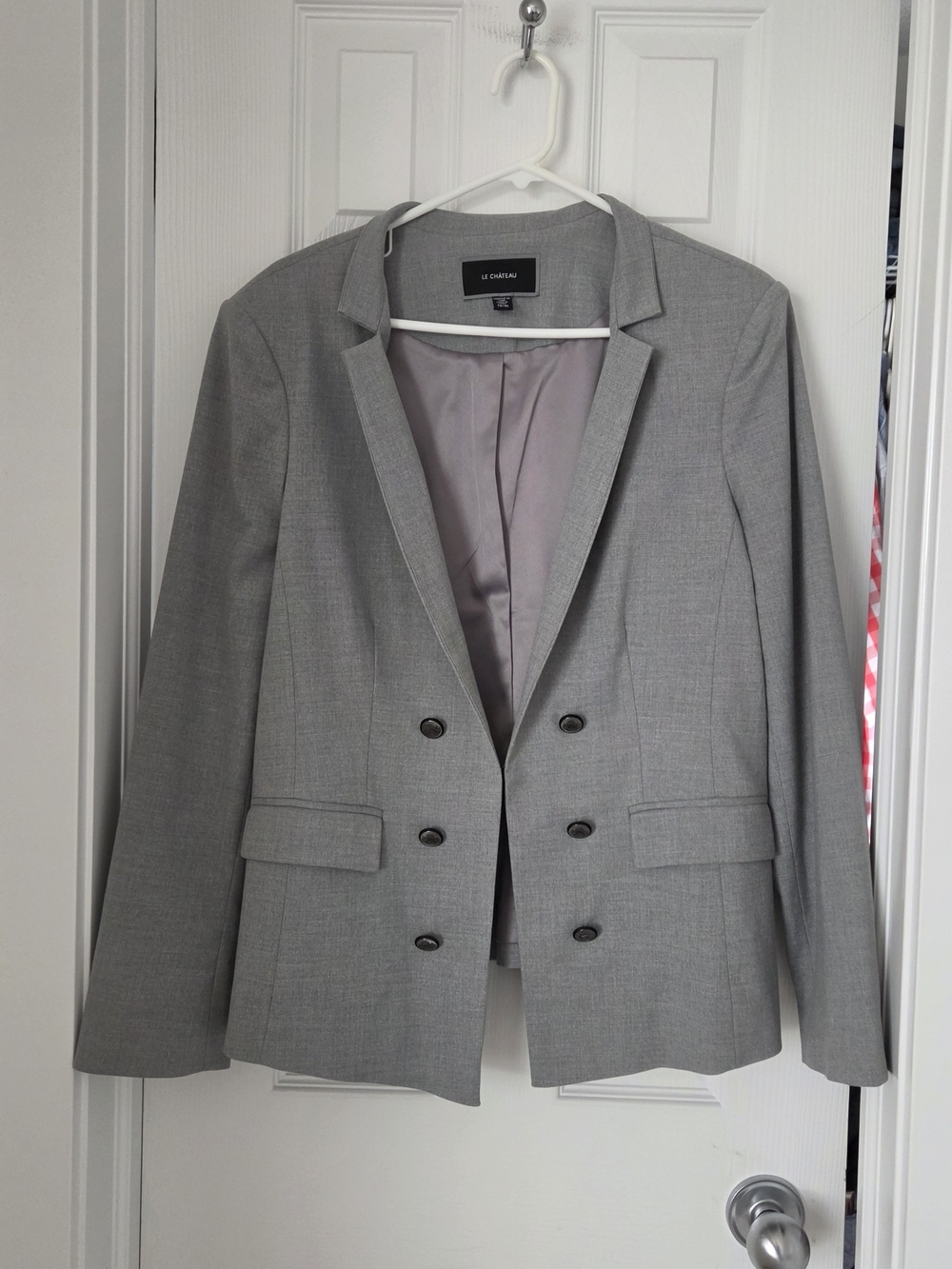 Le Chateau Women's Light Gray Elegant Blazer Size XL